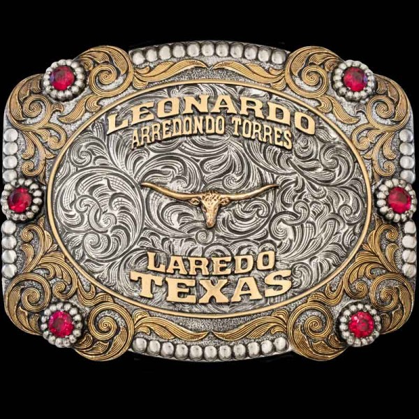The Cattle Pen Belt Buckle is the classiest way to award your winners for their efforts. Personalize this belt buckle with your lettering, figure and stones!
